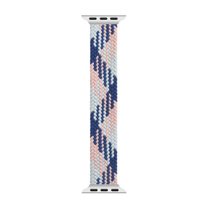 Wiwu Watch 49/46/45/44 Mm Braided Loop 155mm Strap - Pink+Blue+Dark Blue - Tashqila Wiwu Watch 49/46/45/44 Mm Braided Loop 155mm Strap - Pink+Blue+Dark Blue - Tashqila